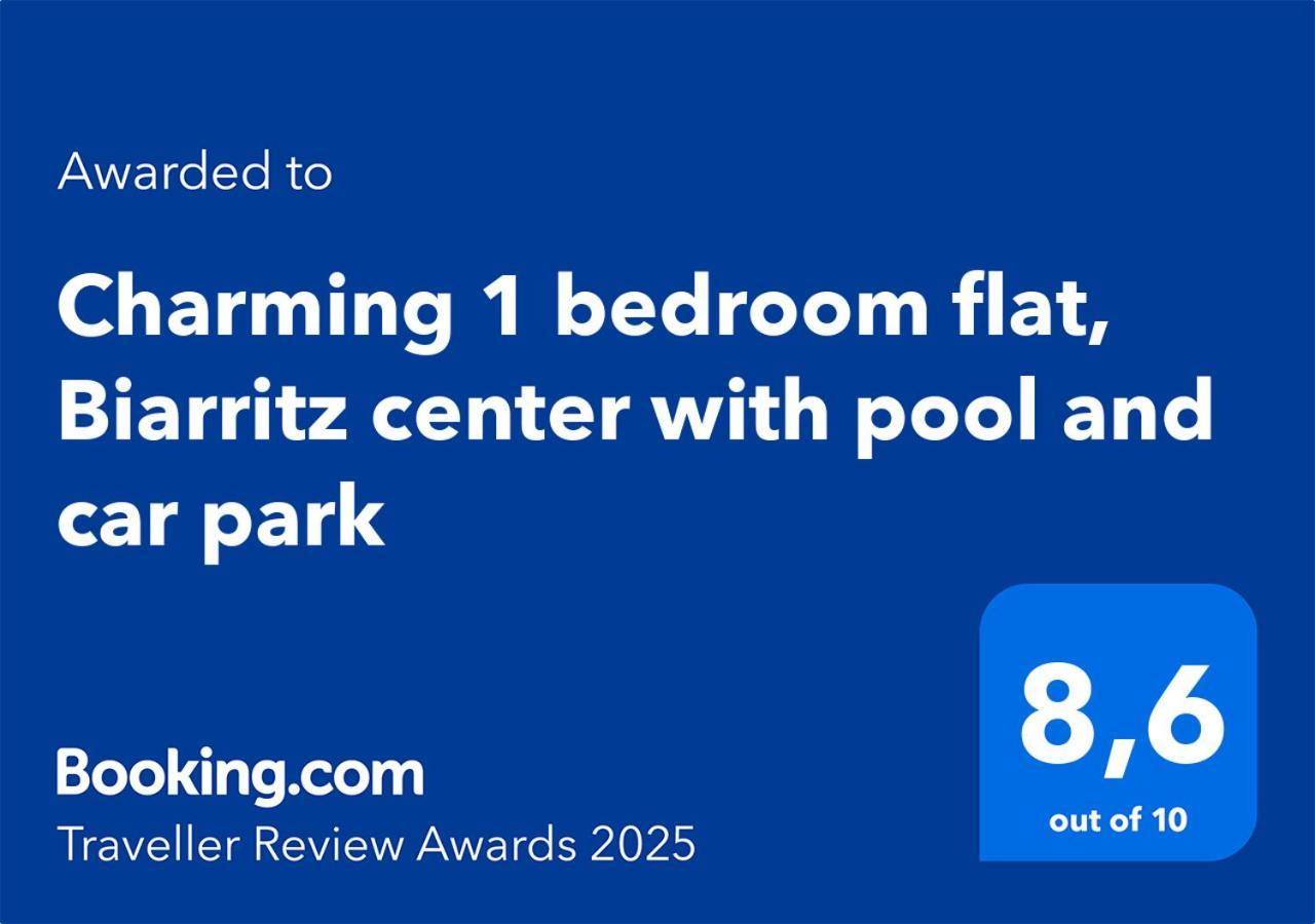 Charming 1 Bedroom Flat, Biarritz Center With Pool And Car Park 外观 照片